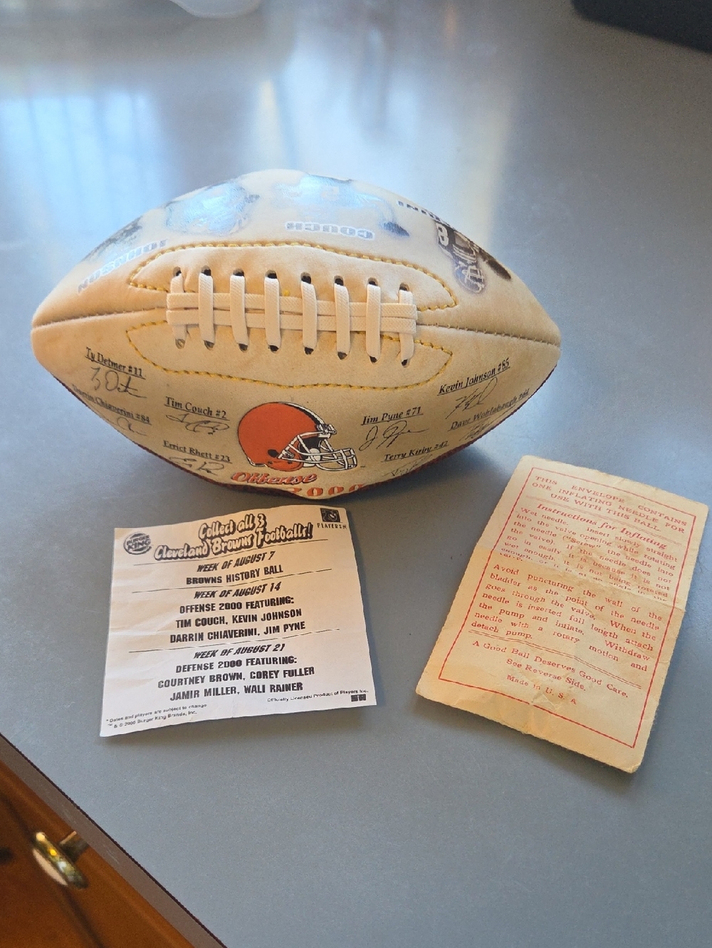 2000 Burger King Cleveland Browns Mini Football Offense